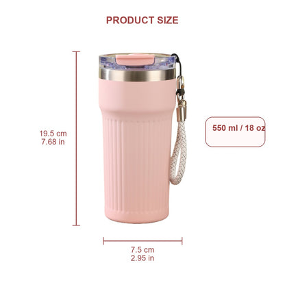Wholesale Custom Logo 18oz Ribbed Stainless Steel Tumbler - Product Image 6