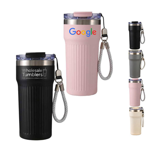 Wholesale Custom Logo 18oz Ribbed Stainless Steel Tumbler - Main View