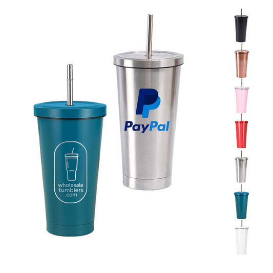 Wholesale Custom Logo 17oz Stainless Steel Straw Tumbler - Main View