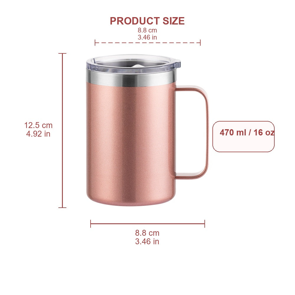 Wholesale Custom Logo 16oz Stainless Steel Insulated Coffee Mug - Product Image 9