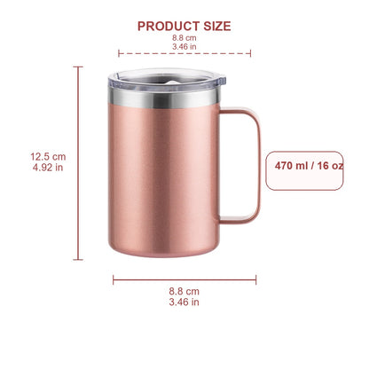 Wholesale Custom Logo 16oz Stainless Steel Insulated Coffee Mug - Product Image 9