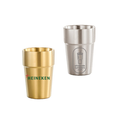 Wholesale Custom Logo 12oz Stackable Stainless Steel Tumbler - Main View