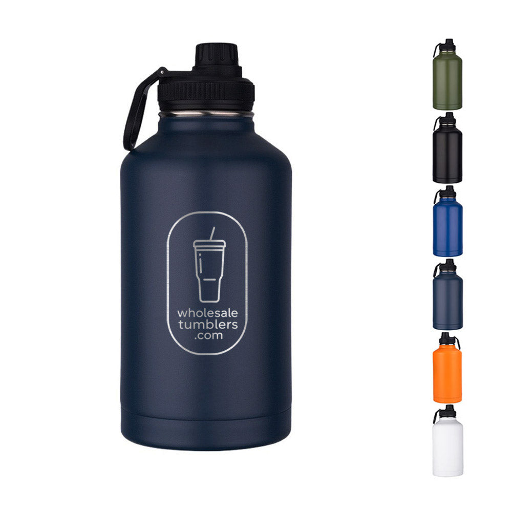 Wholesale Custom Logo 64oz Large Stainless Steel Water Bottle - Main View