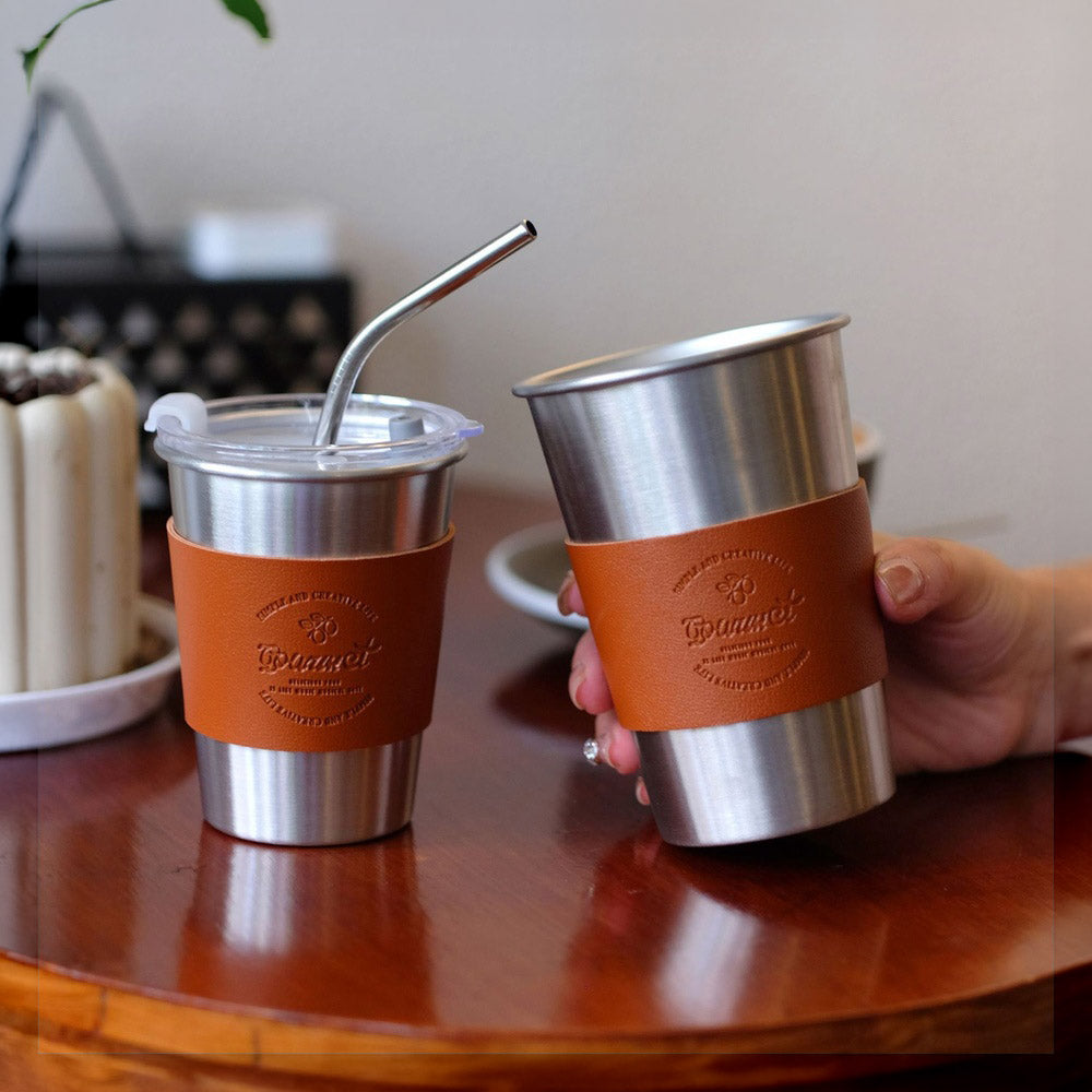 Wholesale Custom Logo 17oz Leatherette Sleeve Tumbler - Product Image 2