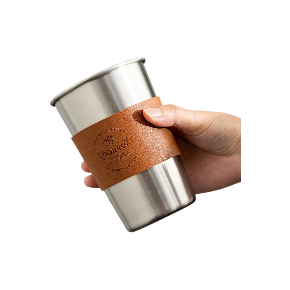 Wholesale Custom Logo 17oz Leatherette Sleeve Tumbler - Product Image 5