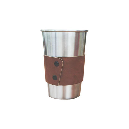 Wholesale Custom Logo 12oz Leatherette Sleeve Coffee Tumbler - Product Image 4