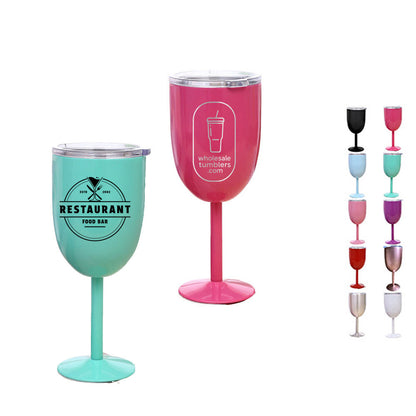 Wholesale Custom Logo 10oz Stainless Steel Wine Tumbler - Main View