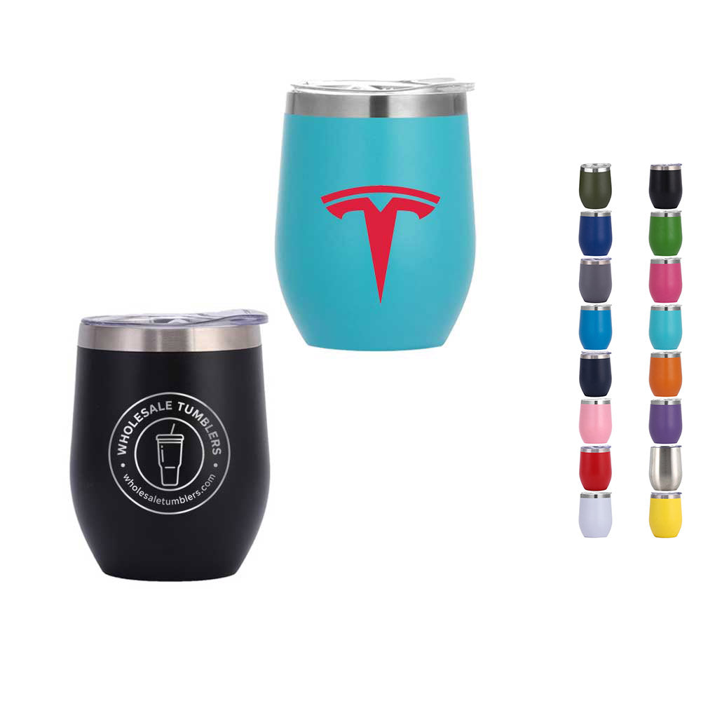 Wholesale Custom Logo 12oz Stemless Wine Tumbler - Main View