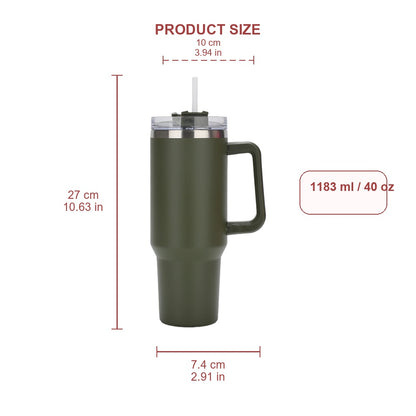 Wholesale Custom Logo 40oz Tumbler with Handle and Straw - Product Image 7