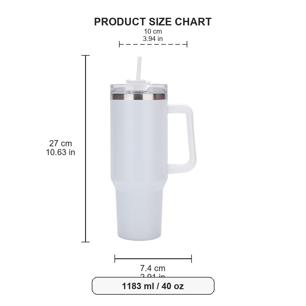 Wholesale Custom Logo 40oz Laser Engraved Tumbler with Handle and Straw - Product image 7
