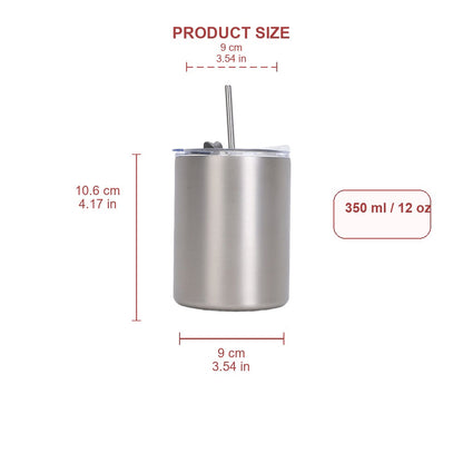 Wholesale Custom Logo 12oz Stainless Steel Straw Tumbler - Product Image 6