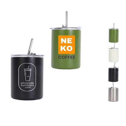 Wholesale Custom Logo 12oz Stainless Steel Straw Tumbler - Main View