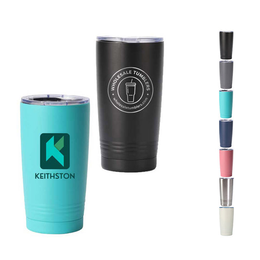 Wholesale Custom Logo 20oz Ribbed Base Stainless Steel Tumbler - Main View