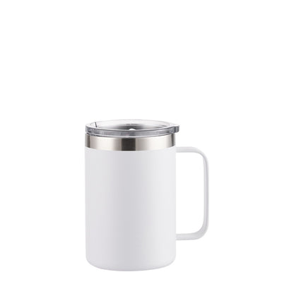 Wholesale Custom Logo 16oz Stainless Steel Insulated Coffee Mug - WHITE