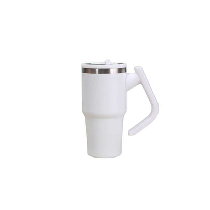 Wholesale Custom Logo 20oz Handled Travel Tumbler with Rotating Handle - Color - WHITE