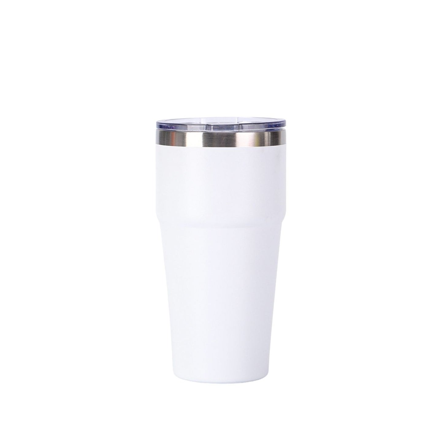 Wholesale Custom Logo 16oz Tapered Vacuum Coffee Tumbler - White