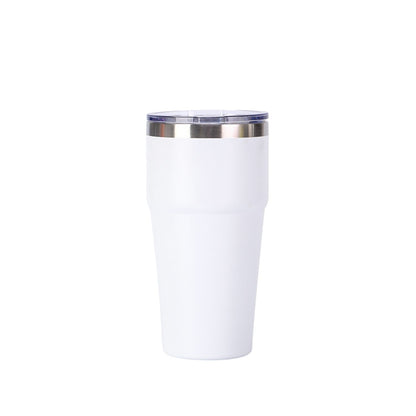 Wholesale Custom Logo 16oz Tapered Vacuum Coffee Tumbler - White