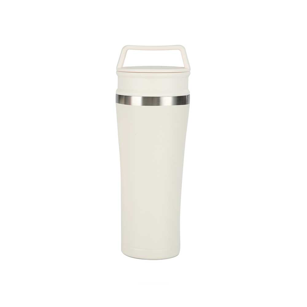 Wholesale Custom Logo 15oz Dual Lid Insulated Coffee Tumbler - White