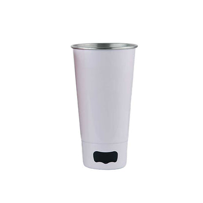 Wholesale Custom Logo 17oz Stainless Steel Bottle Opener Cup - Color - White