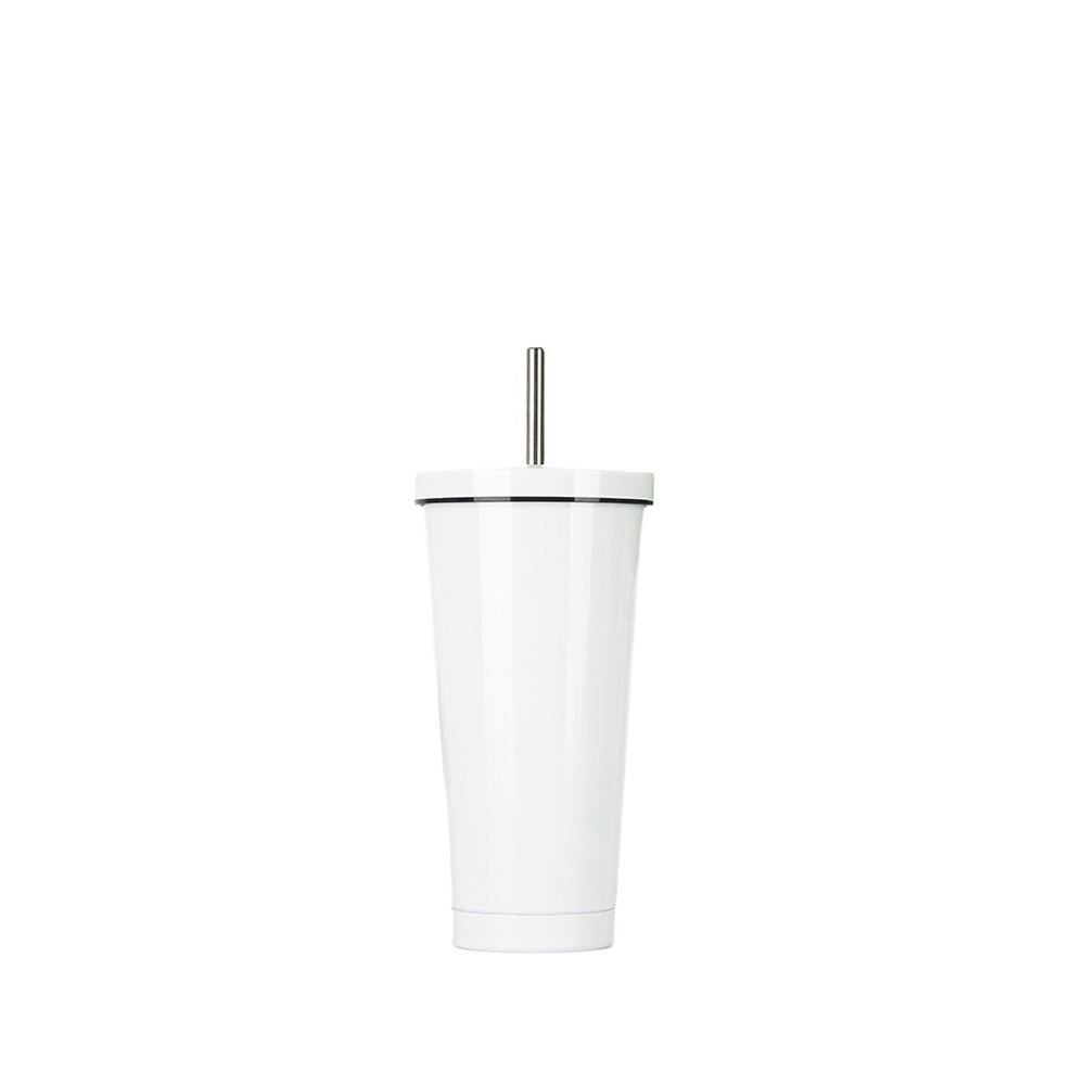 Wholesale Custom Logo 17oz Stainless Steel Straw Tumbler - White