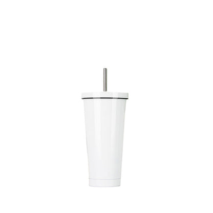 Wholesale Custom Logo 17oz Stainless Steel Straw Tumbler - White