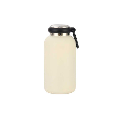 Wholesale Custom Logo 14oz Insulated Water Bottle with Carabiner Clip - White