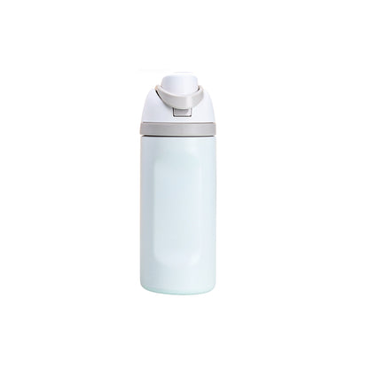 Wholesale Custom Logo 16oz Dual-Drink Vacuum Sports Bottle - White