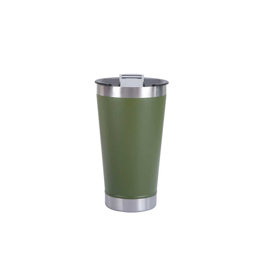Wholesale Custom Logo 16oz Beer Tumbler with Removable Opener - army-green
