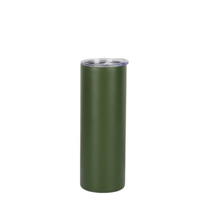 Wholesale Custom Logo 20oz Slim Stainless Steel Tumbler - army green