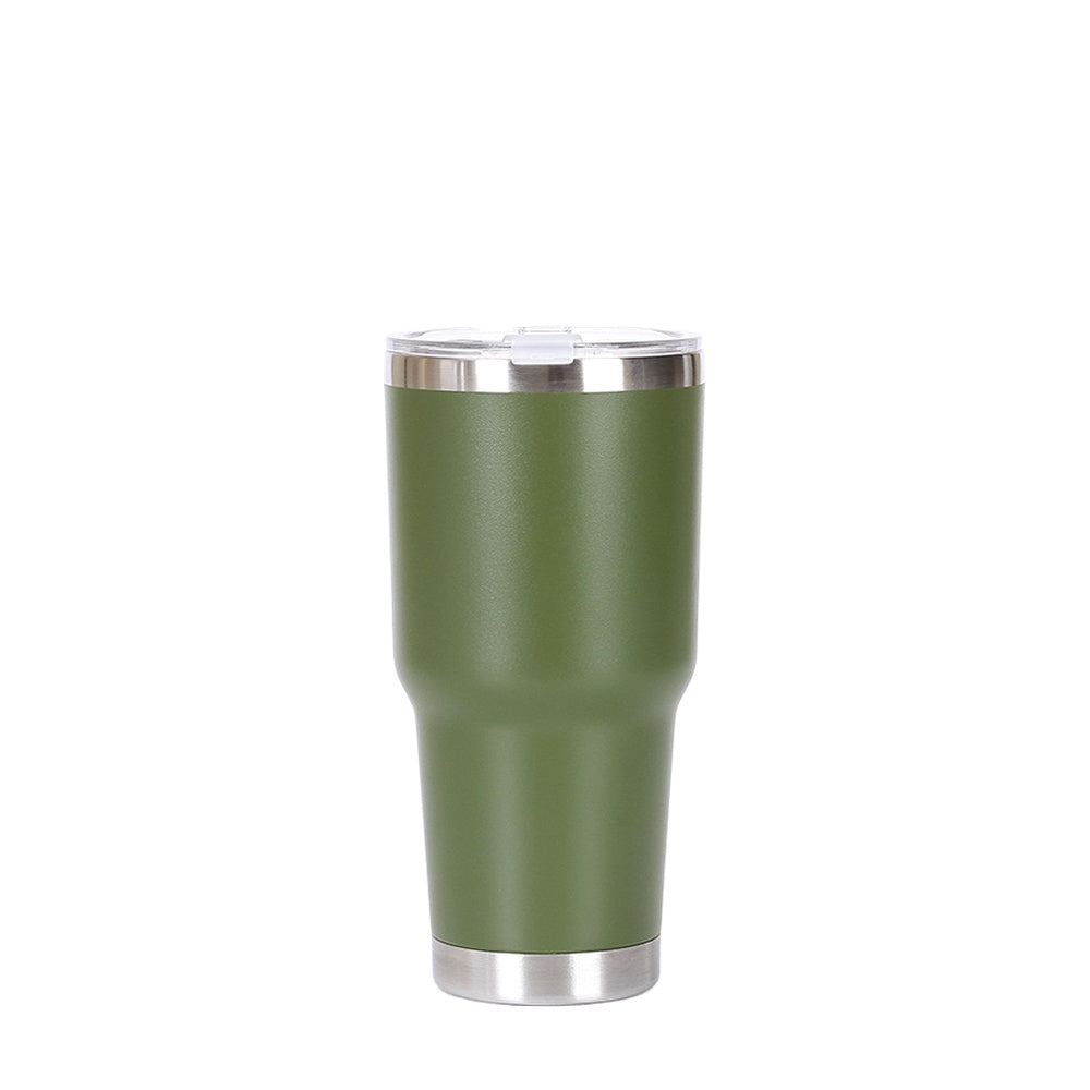 Wholesale Custom Logo 30oz Stainless Steel Travel Tumbler - army green