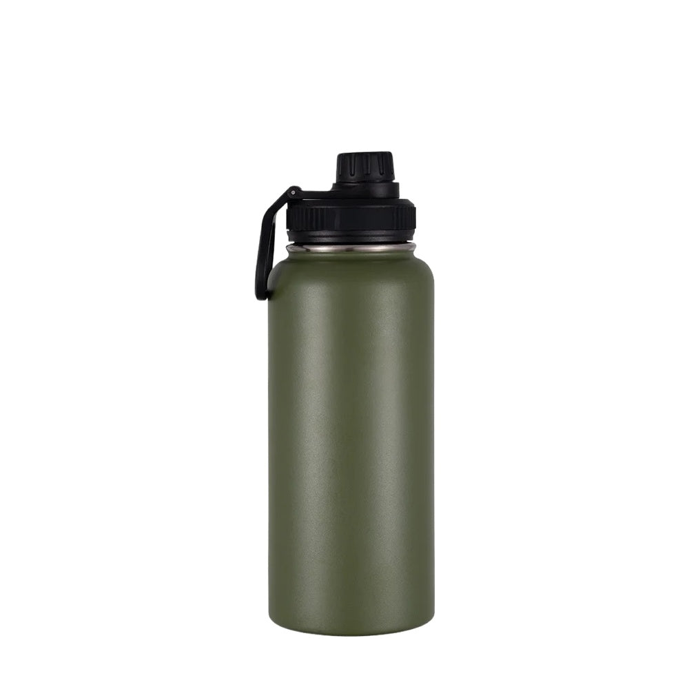 Wholesale Custom Logo 32oz Stainless Steel Sports Bottle - army green