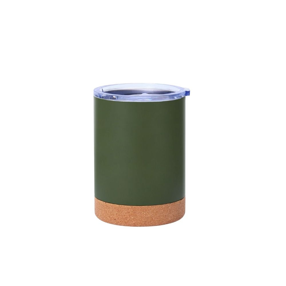 Wholesale Custom Logo 12oz Insulated Tumbler with Cork Base - army green