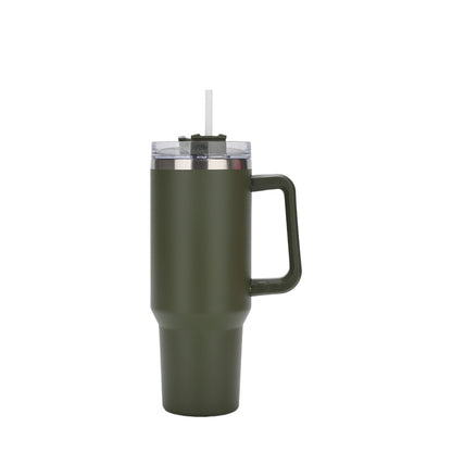 Wholesale Custom Logo 40oz Tumbler with Handle and Straw - army green