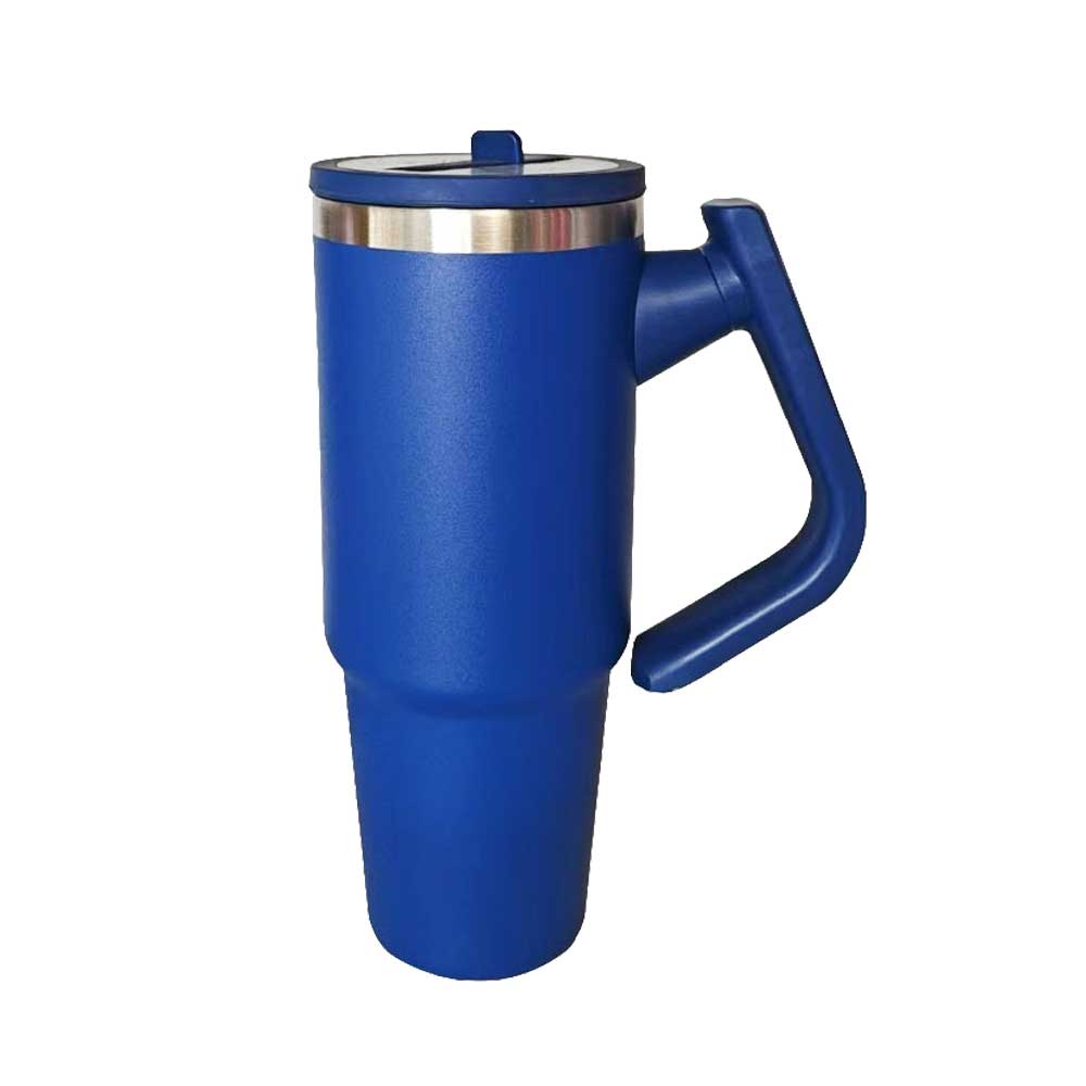 Wholesale Custom Logo 40oz Insulated Handled Tumbler with Rotating Handle - bLUE
