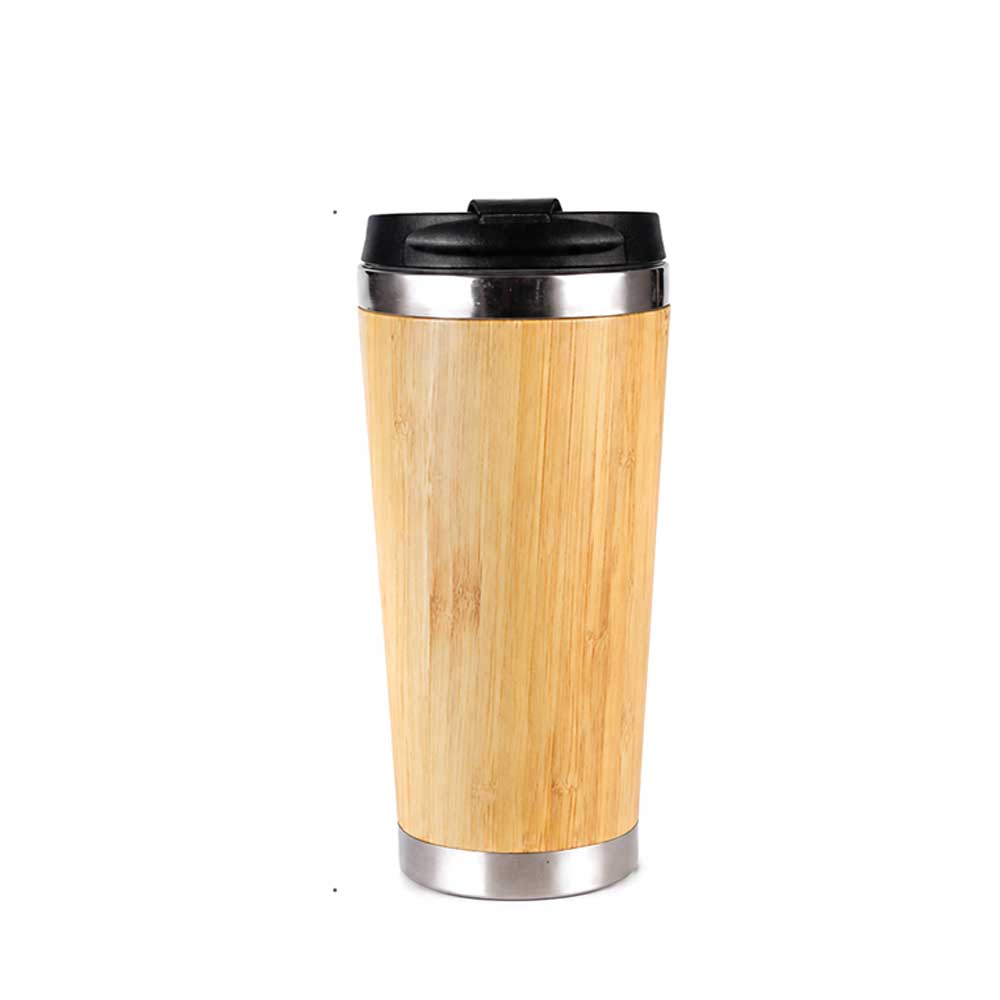 Wholesale Custom Logo 15oz Bamboo Insulated Coffee Tumbler Eco-friendly - bamboo