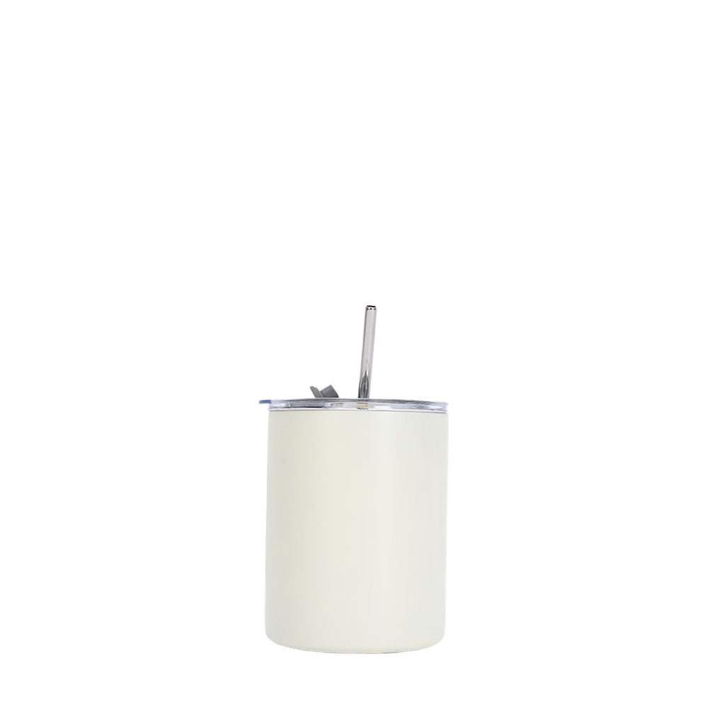 Wholesale Custom Logo 12oz Stainless Steel Straw Tumbler - beige