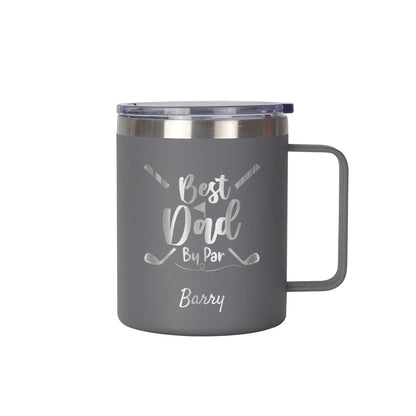 Best Dad by Par - Personalized 12oz Stainless Steel Coffee Mug with Name