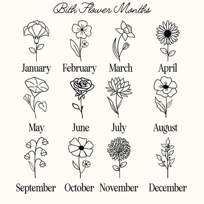 Personalize 20oz Birth Month Flower Name Tumbler