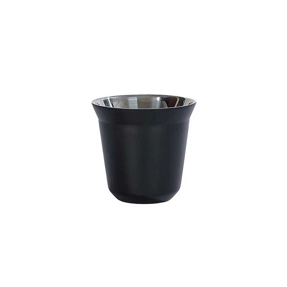 Wholesale Custom Logo 5.5oz Flared Rim Stainless Steel Tasting Glass - black