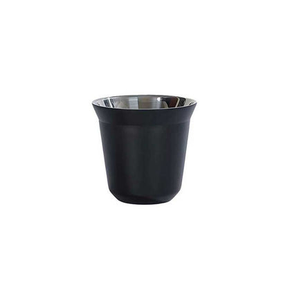 Wholesale Custom Logo 5.5oz Flared Rim Stainless Steel Tasting Glass - black