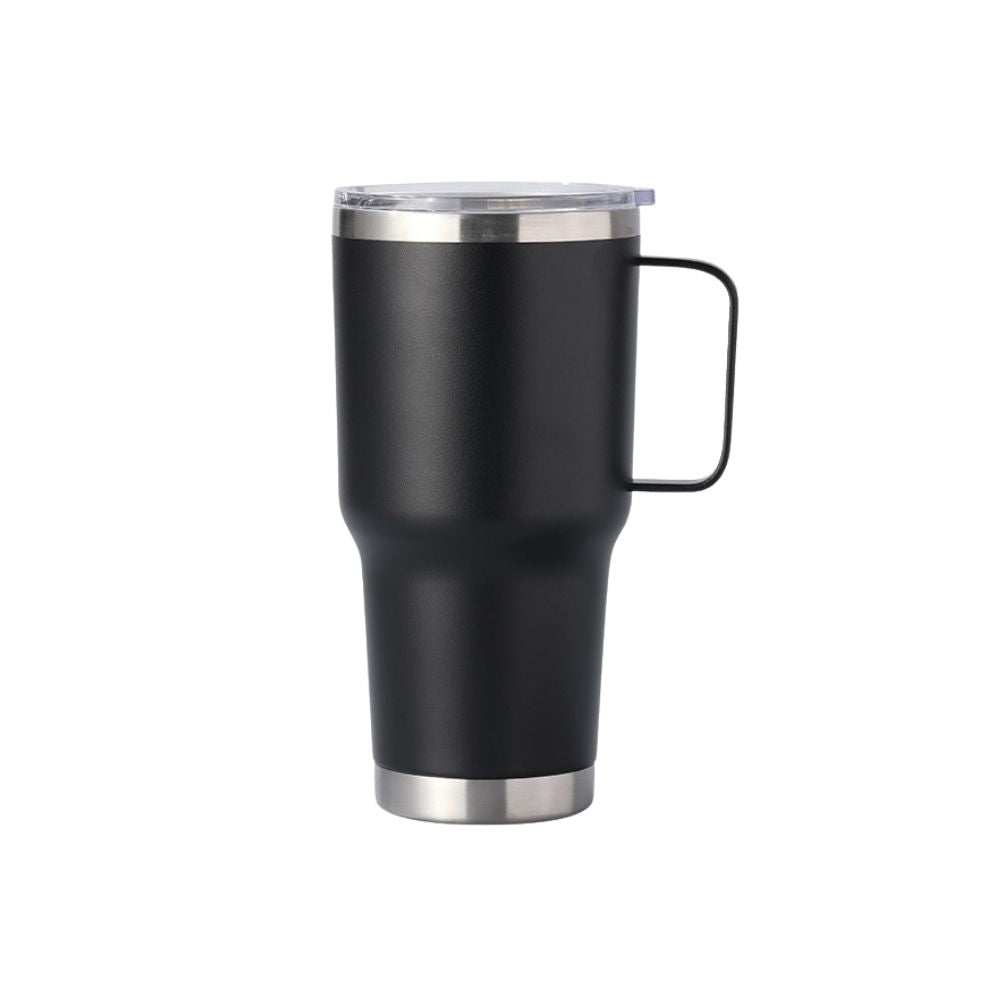Wholesale Custom Logo 30oz Handle Insulated Travel Mug - black