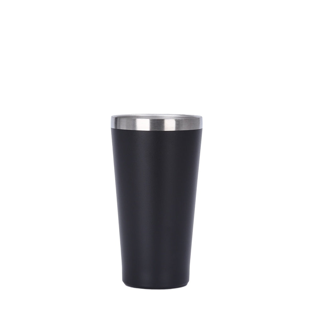 Wholesale Custom Logo 16oz Stainless Steel Pint Tumbler - black