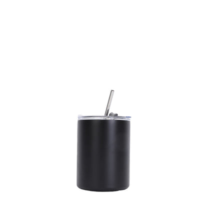 Wholesale Custom Logo 12oz Stainless Steel Straw Tumbler - black