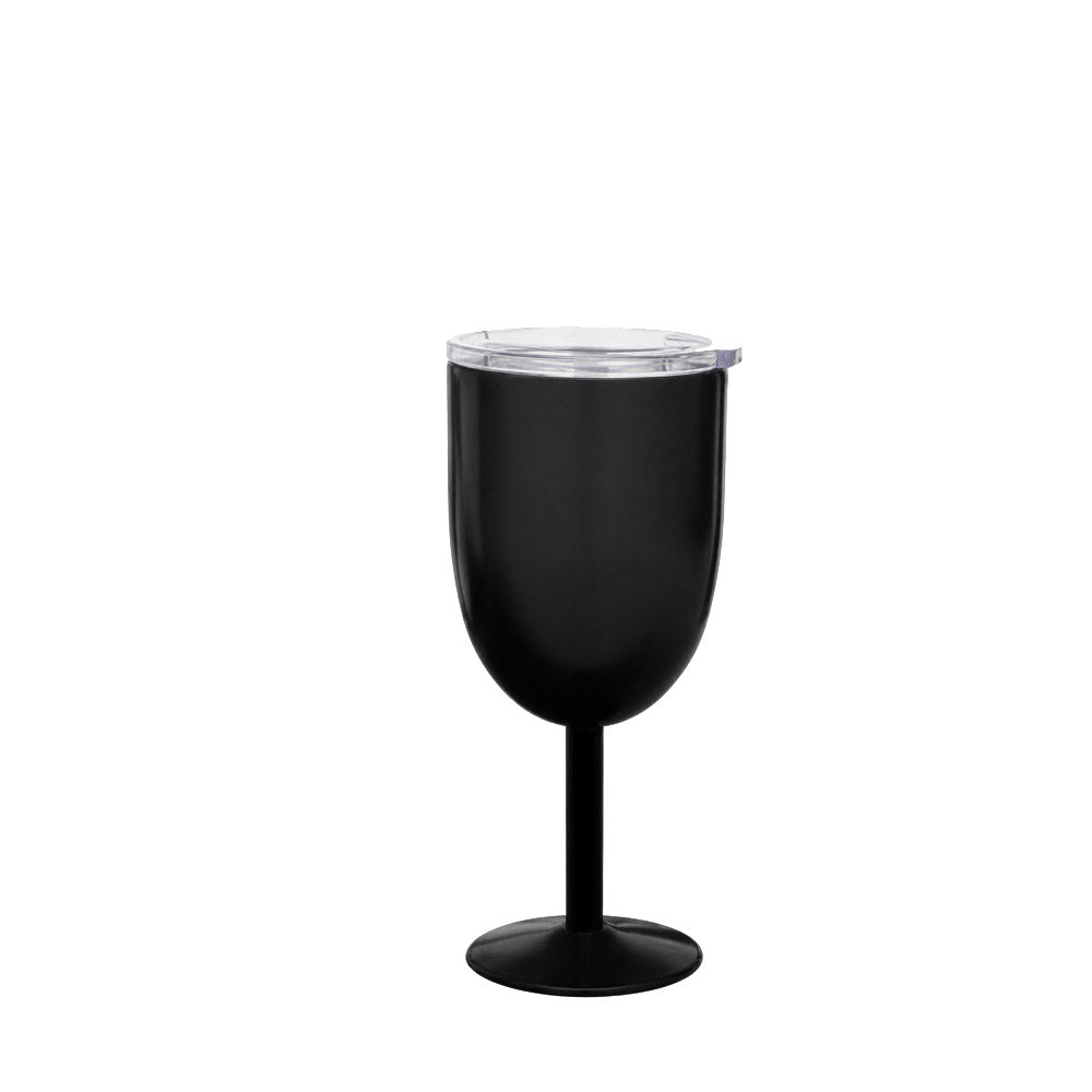 Wholesale Custom Logo 10oz Stainless Steel Wine Tumbler - black