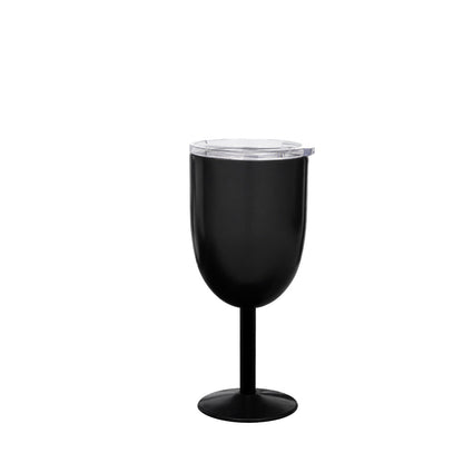 Wholesale Custom Logo 10oz Stainless Steel Wine Tumbler - black