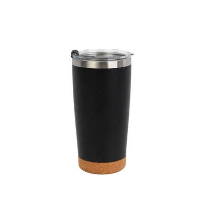 Wholesale Custom Logo 20oz Insulated Travel Bottle with Cork Base - black