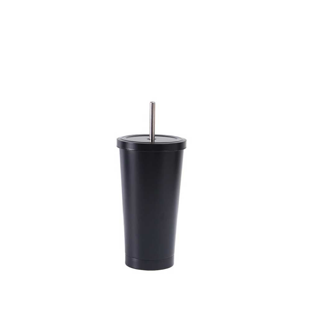 Wholesale Custom Logo 17oz Stainless Steel Straw Tumbler - black
