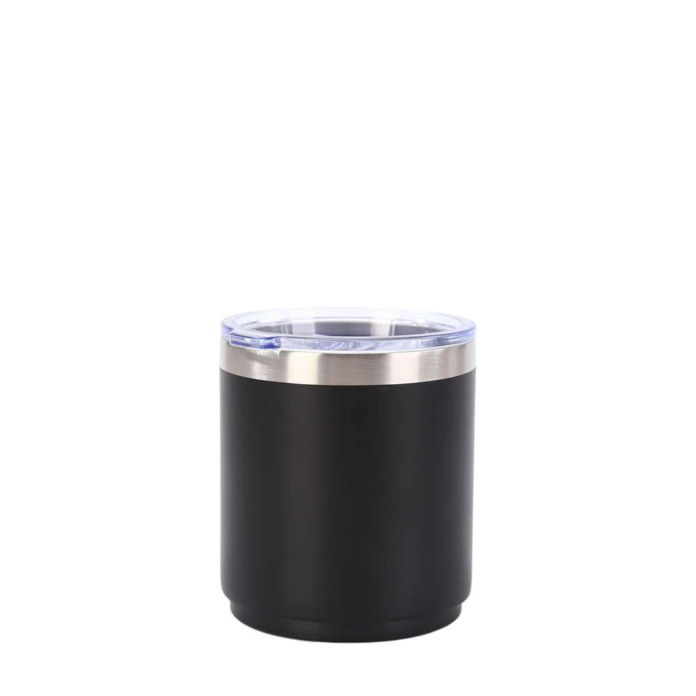 Wholesale Custom Logo 10oz Stainless Steel Lowball Tumbler - black