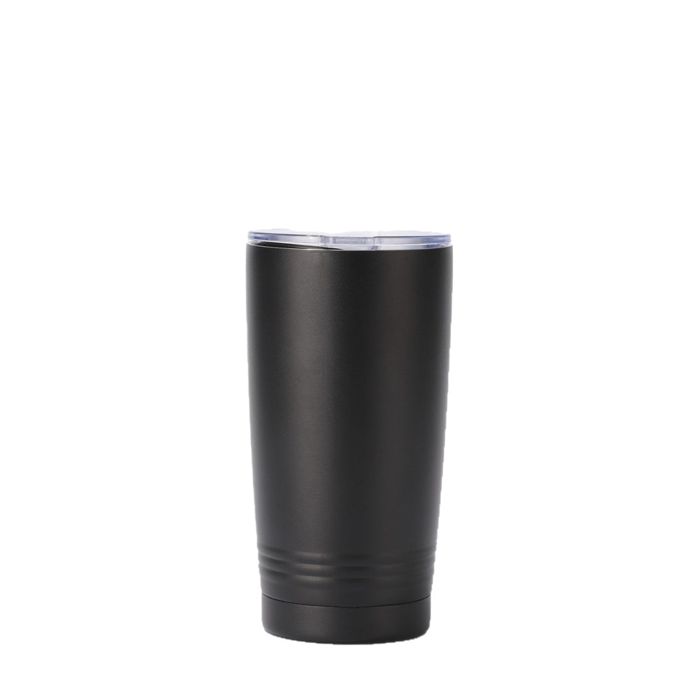 Wholesale Custom Logo 20oz Ribbed Base Stainless Steel Tumbler - black