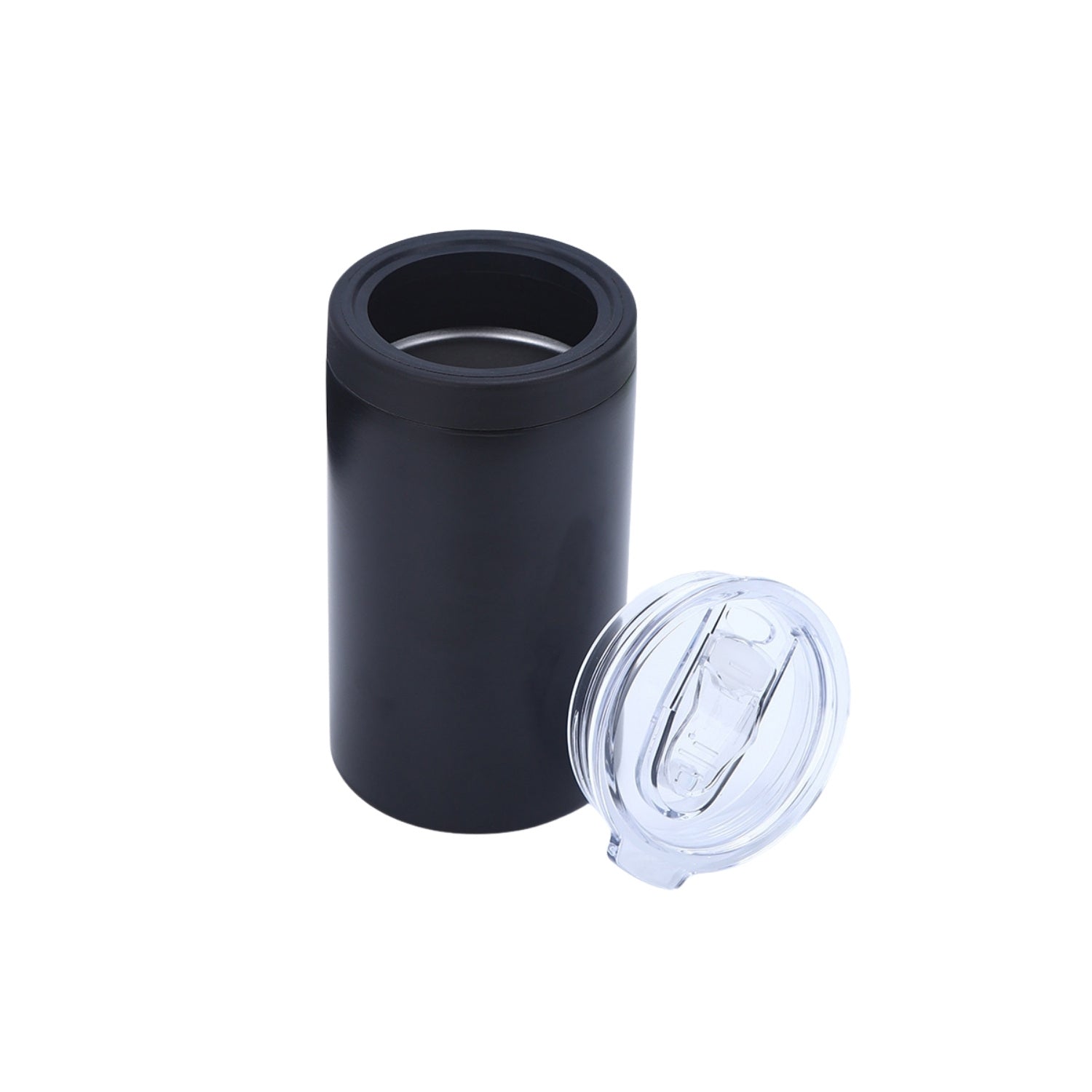 Wholesale Custom Logo 12oz Dual-Lid Insulated Tumbler & Cooler - black